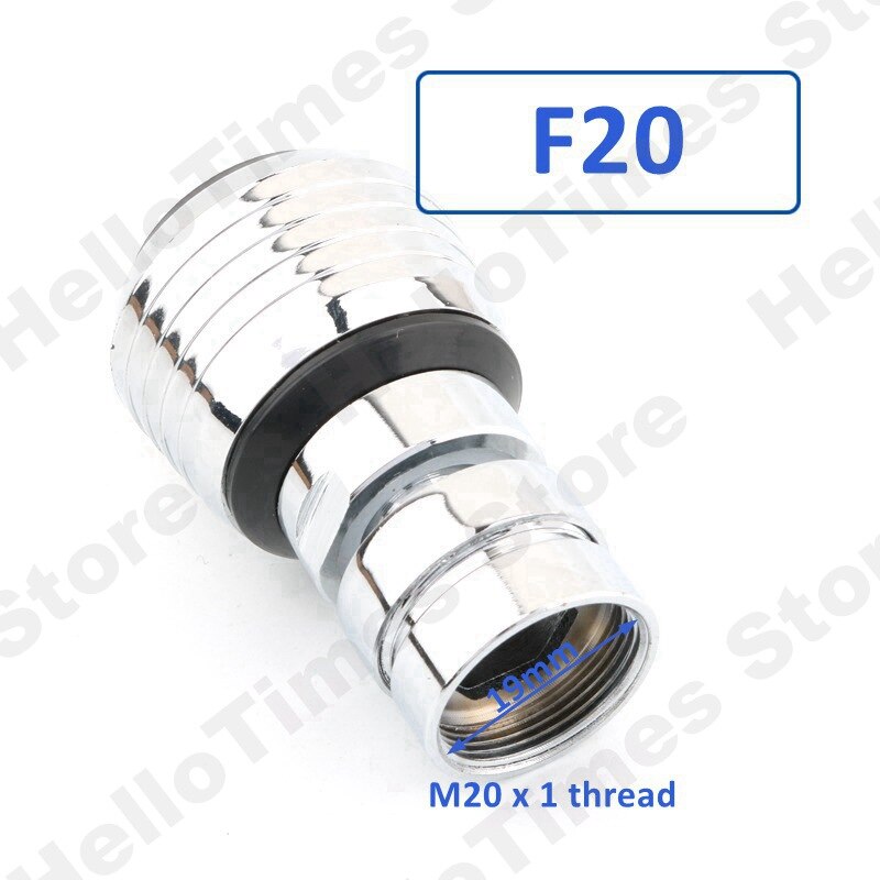 Messing 360 Rotate Swivel Kraan Nozzle Met Filter Water Kraan Adapter Tap Beluchter Diffuser Keuken Accessoires: F20