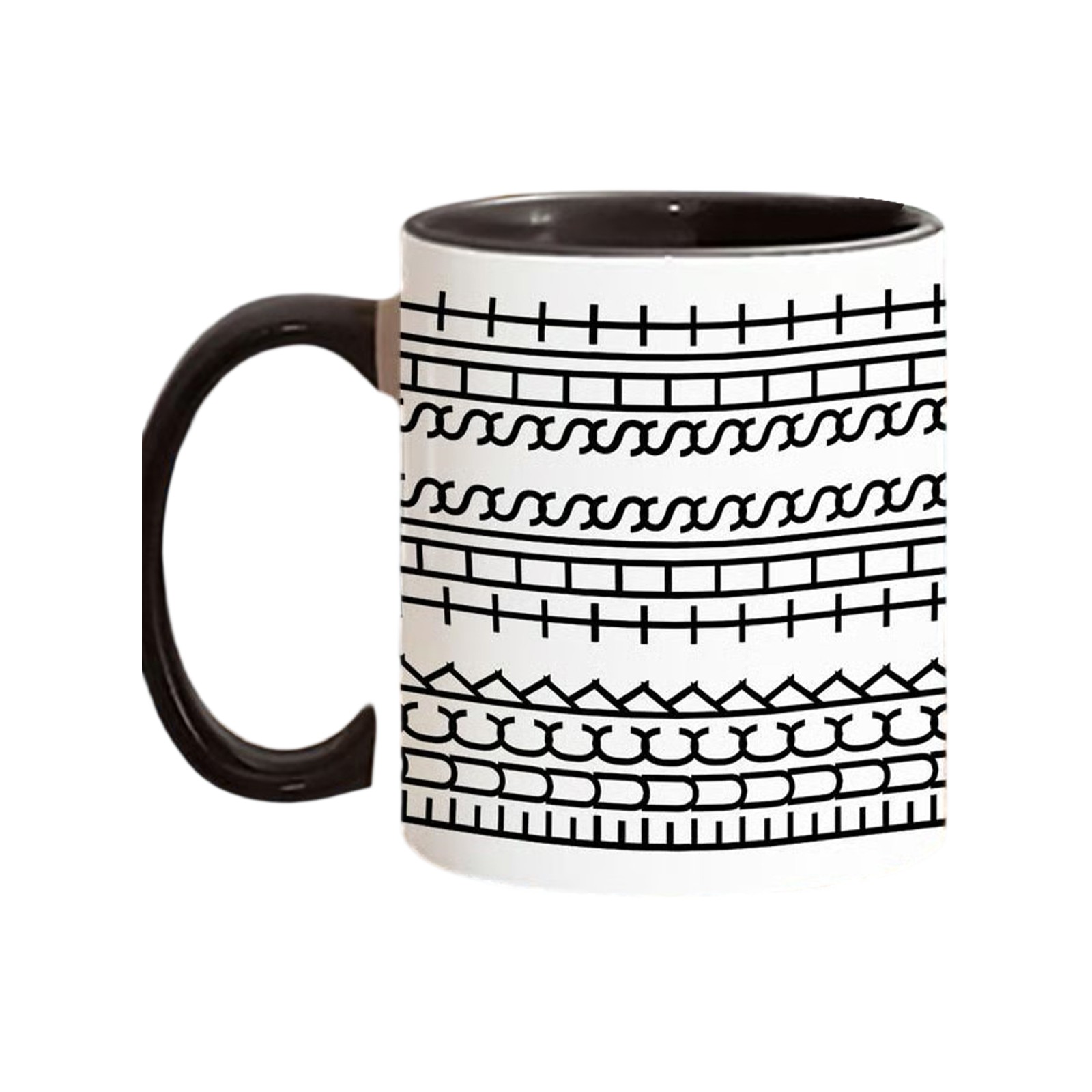 High-end Coffee Mugs Hiddens Message Mug Microwave-Safe Drinkware Ergonomic Handle Ceramic Kitchen Hidden Message Coffee 330ML: black