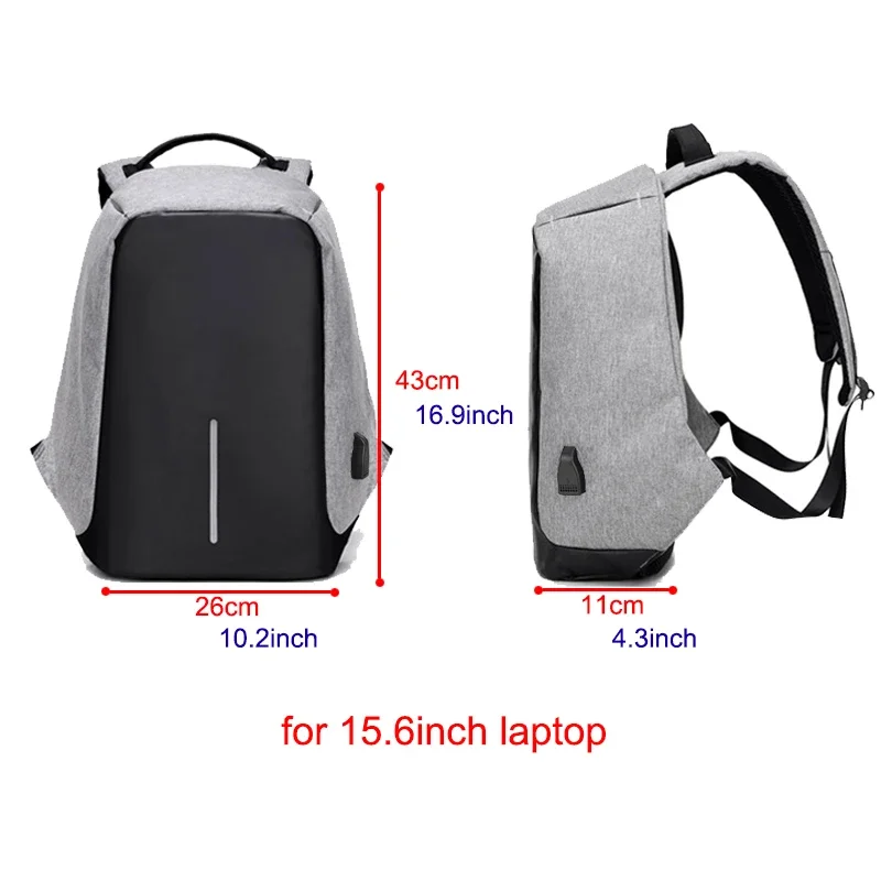 Anti-theft Backpack Bag 15.6 Inch Laptop Men Mochila Male Waterproof Back Pack Backbag Large Capacity School Backpack