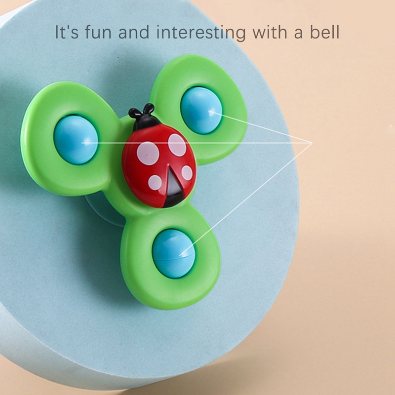 Baby Ring Drie Kleur Sucker Insect Turn Gelukkige Baby Bad Speelgoed