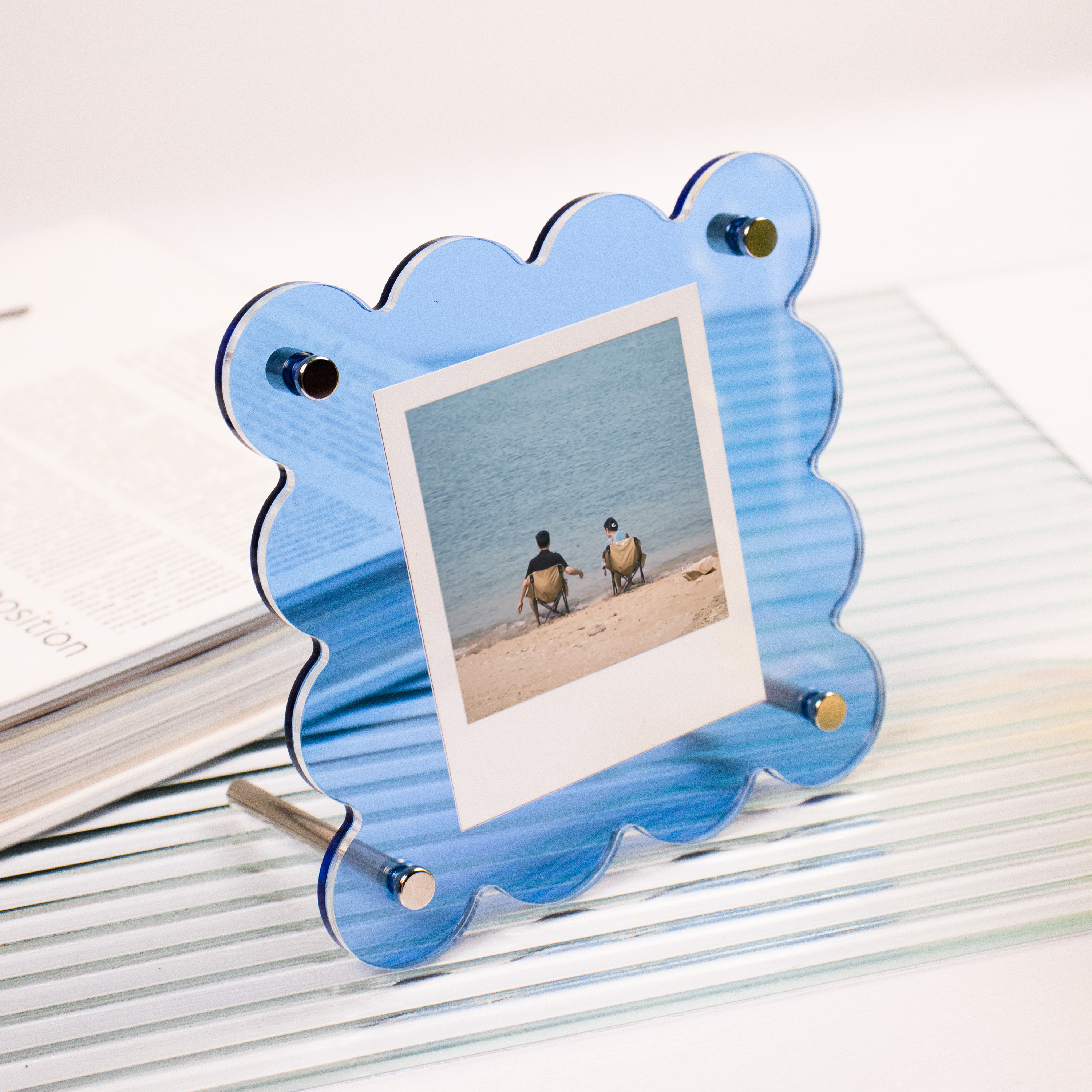 Acryl-Polaroid-Rahmen, doppelseitiger Polaroid-Rahmen für Fotos, transparenter Instax-Mini-Rahmen für Film, Fotos, Karten, Stempel,: 7 Zoll / verrotten