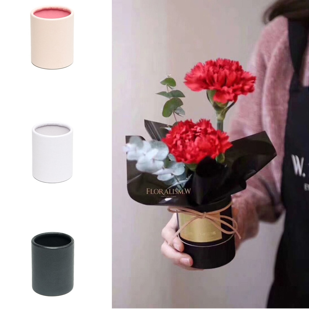Mini blomlåda förtjockat papper praktisk väska kraft handväska rumsdekor bröllopsros festlåda förpackning för födelsedagsfest