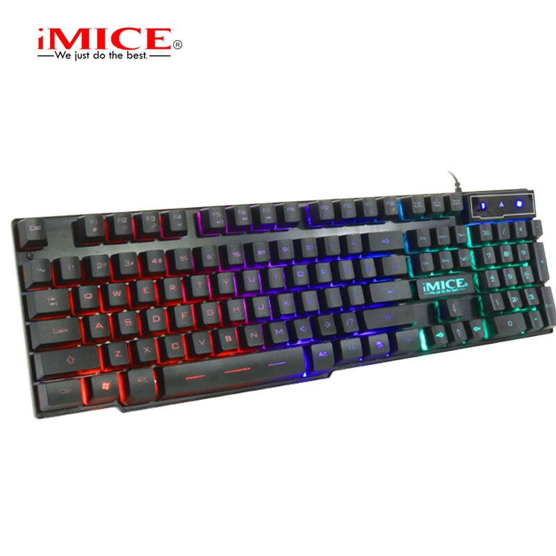 104 Keycaps RGB Backlight Keyboard and Mice Set for Computer Laptop IMICE AN300 Keyboard & Mouse English Russian Layout