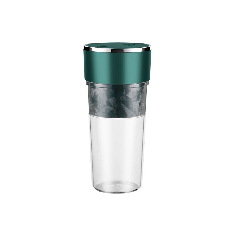 Mini Portable Juicer Orange USB Electric Mixer Fruit Smoothie Blender For Machine Personal Food Processor Maker Juice Extractor: 2 Blades / Green