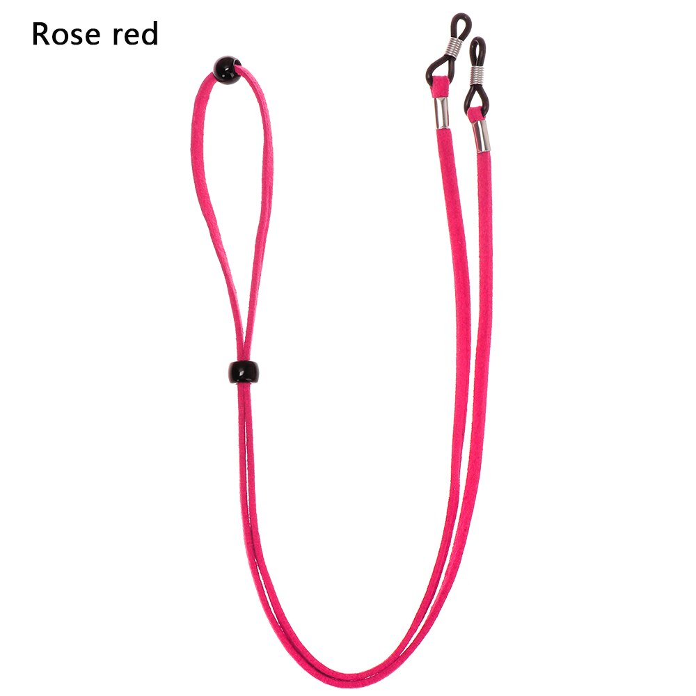 1Pc Verstelbare Anti-Verloren Gezichtsmasker Lanyards Lichtgewicht Antislip Opknoping Hals Bandjes Hat Winddicht Touw oren Protector: rose red 01