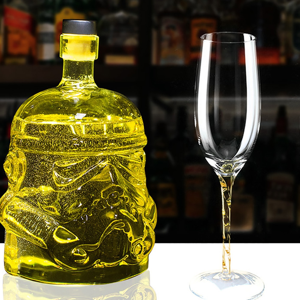 650ml/1000ml Glass Whiskey Bottle Skull Vodka Bottles Skull Head Bottle Gothic Wine Vodka Decanter With Stopper