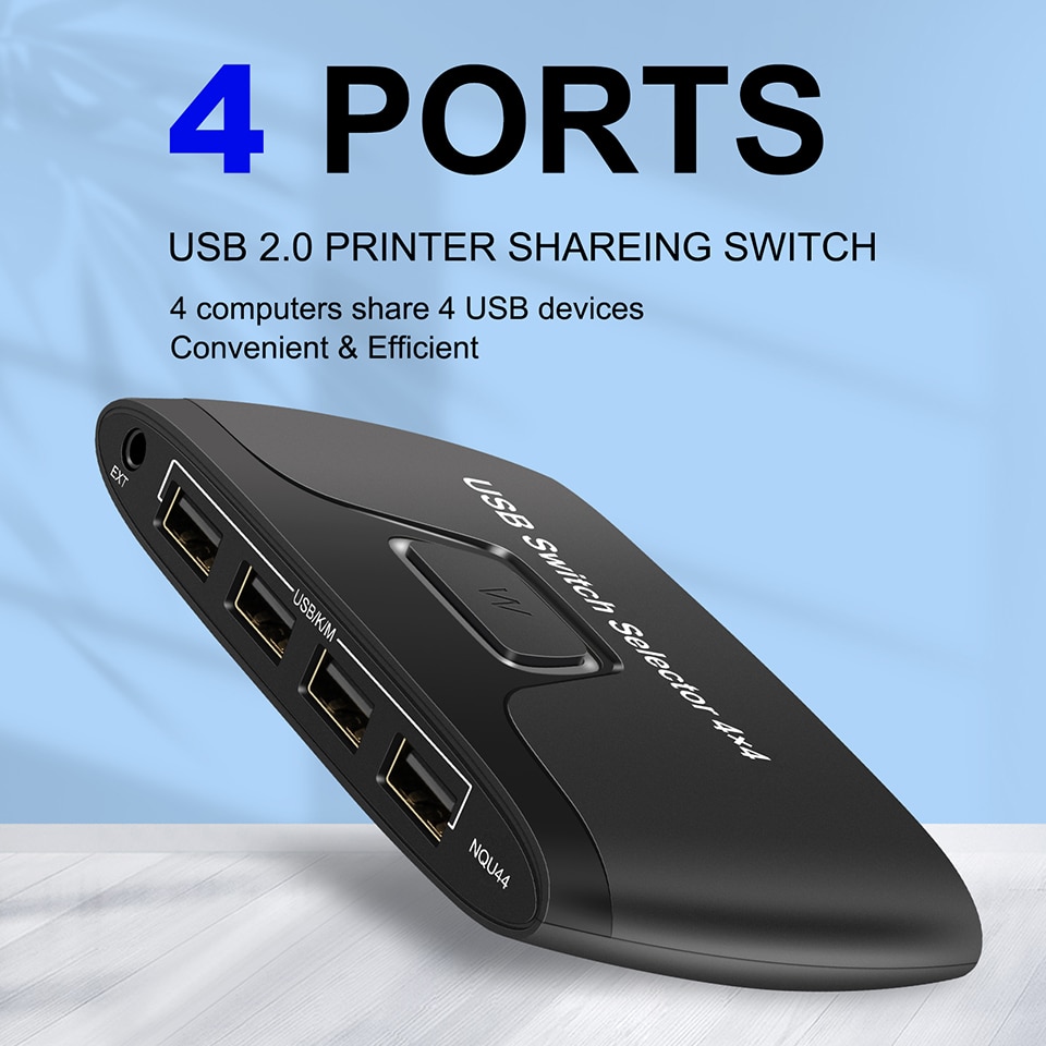 Usb kvm switch usb 2.0 switcher kvm switch för windows 10 pc tangentbord mus skrivare 4 st delar 4 enheter usb switch väljare
