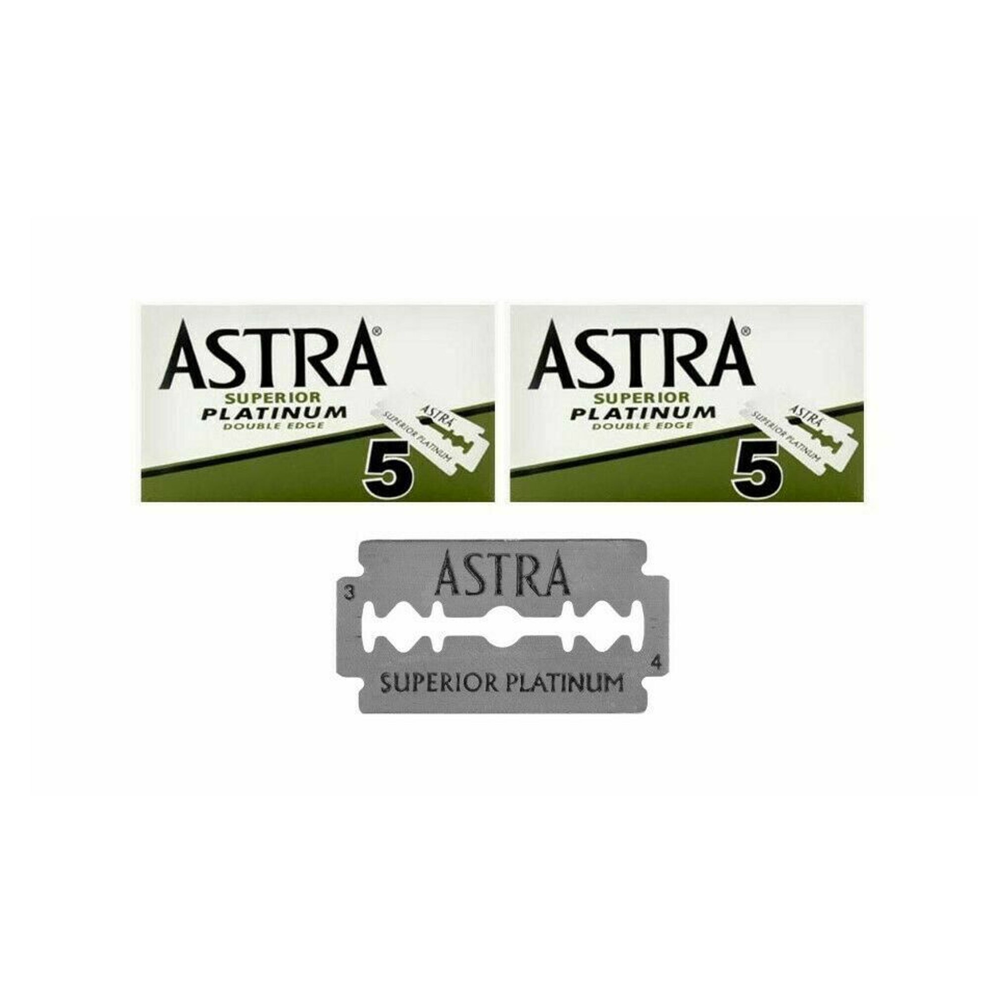 200 pcs Astra Superior Platinum Double Edge Shaving Razor Blades