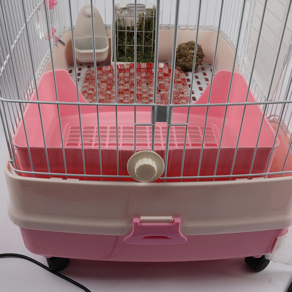 Bærbar skuffe kæledyr kanin toilet kuld bakke pad holder sikker træning mesh kasse let at rengøre