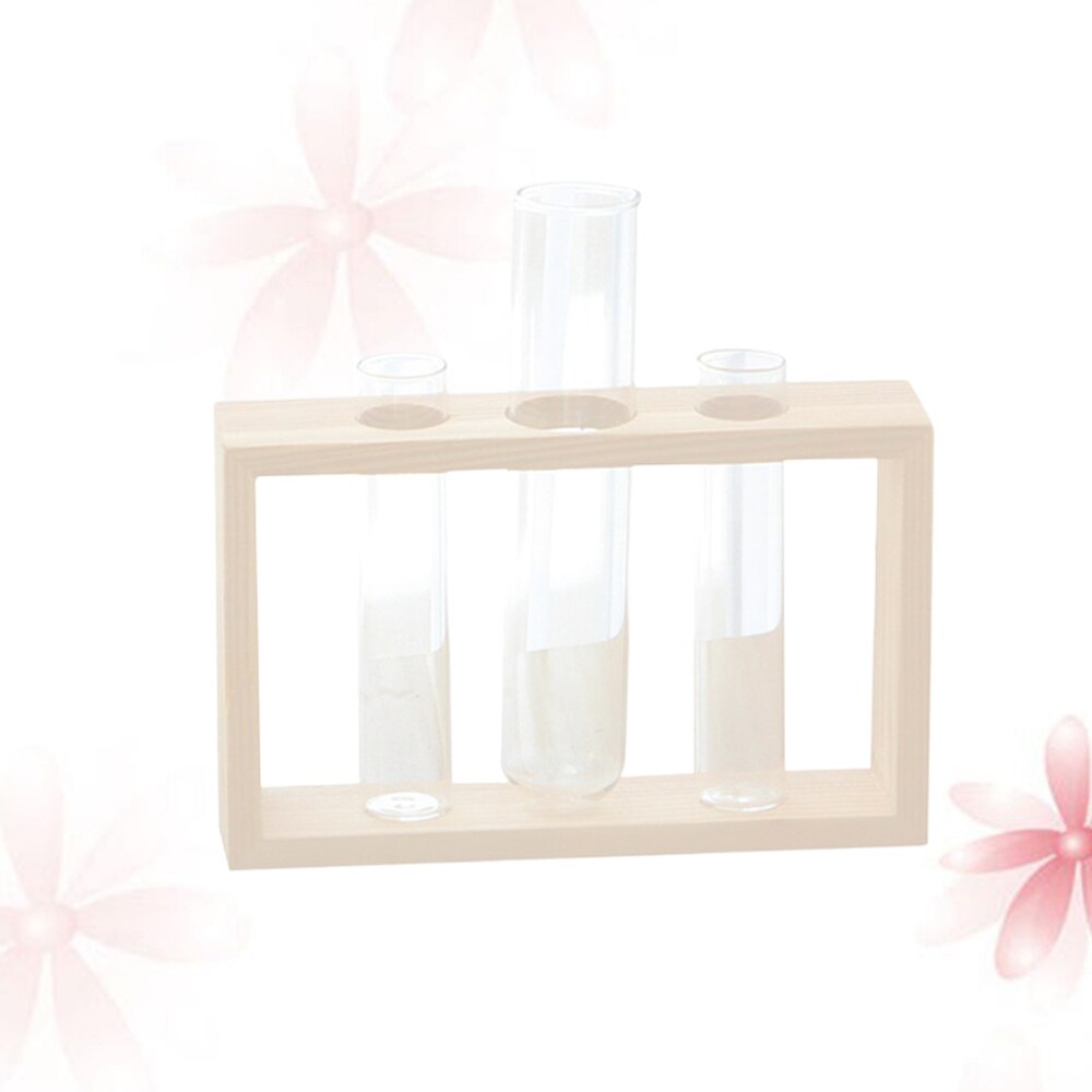 Glass Tube Vase Desktop Decoration Flower Arragement Flower Tube Table Ornament Biege (Single Tubes)