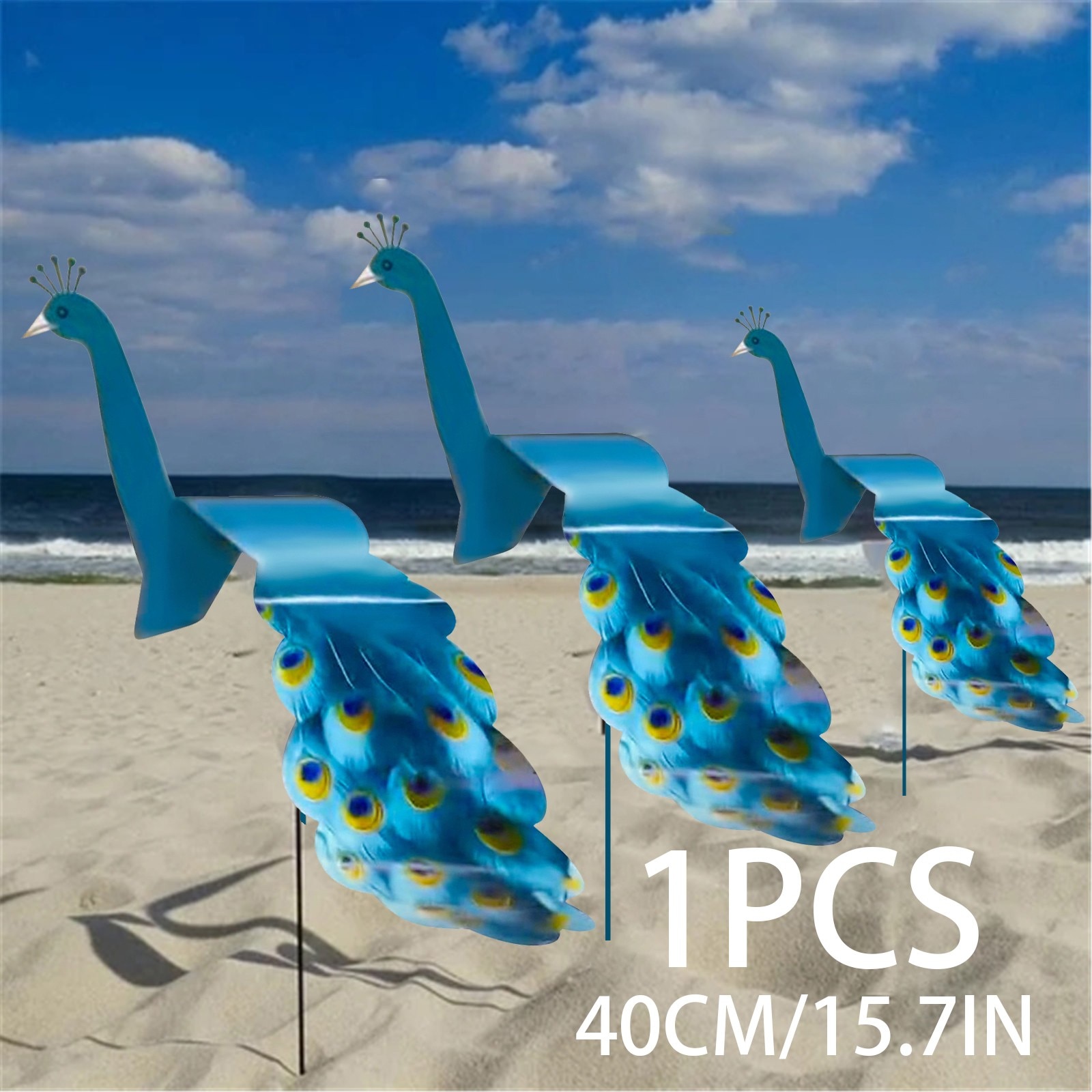 Swirl Bird A Whimsical And Peacock That Spins With The Slight Garden 40cm Arden Ornament Accessories Decor Decorative Blue