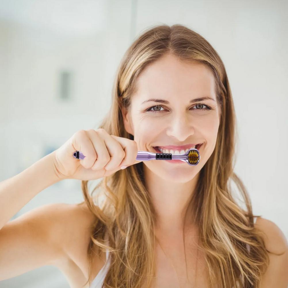 2 stuks driezijdige tandenborstel zachte haren volwassen tandenborstel drie zijden reizen metgezel tandenborstel