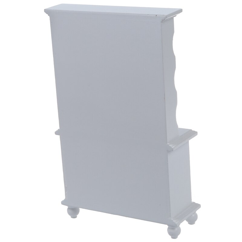 1/12 poppenhuis miniatuur meubels multifunctionele houten kast boekenkast wit