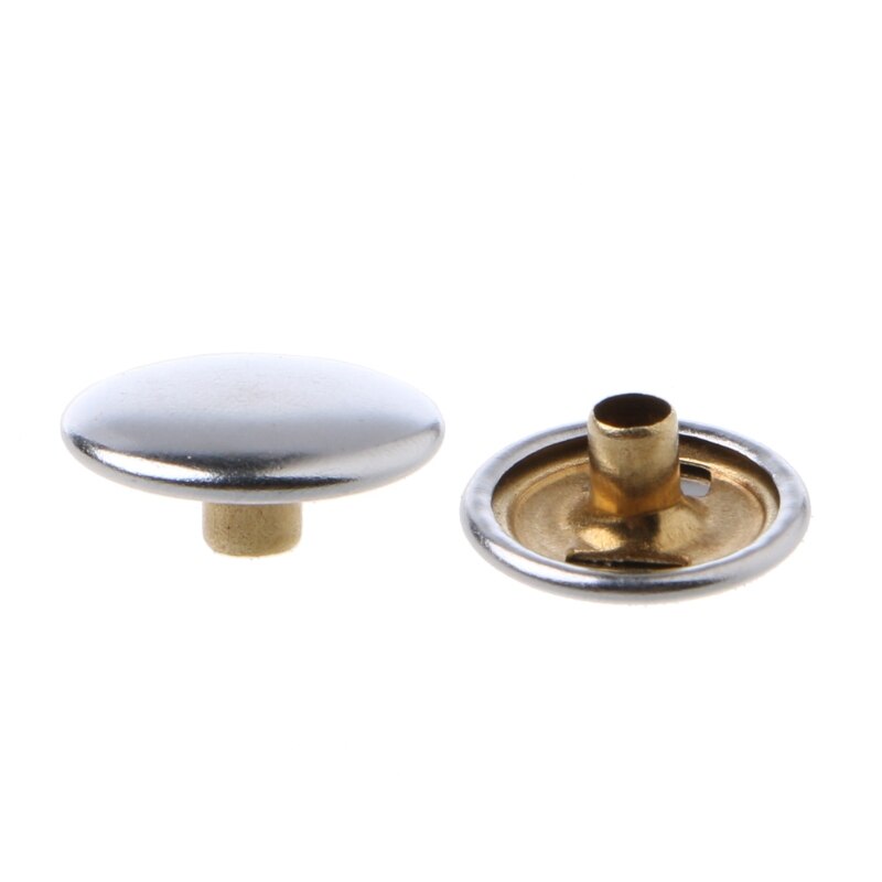 100 Pcs Stainless Steel Snap Fastener Press Stud Cap Button Marine Boat Canvas