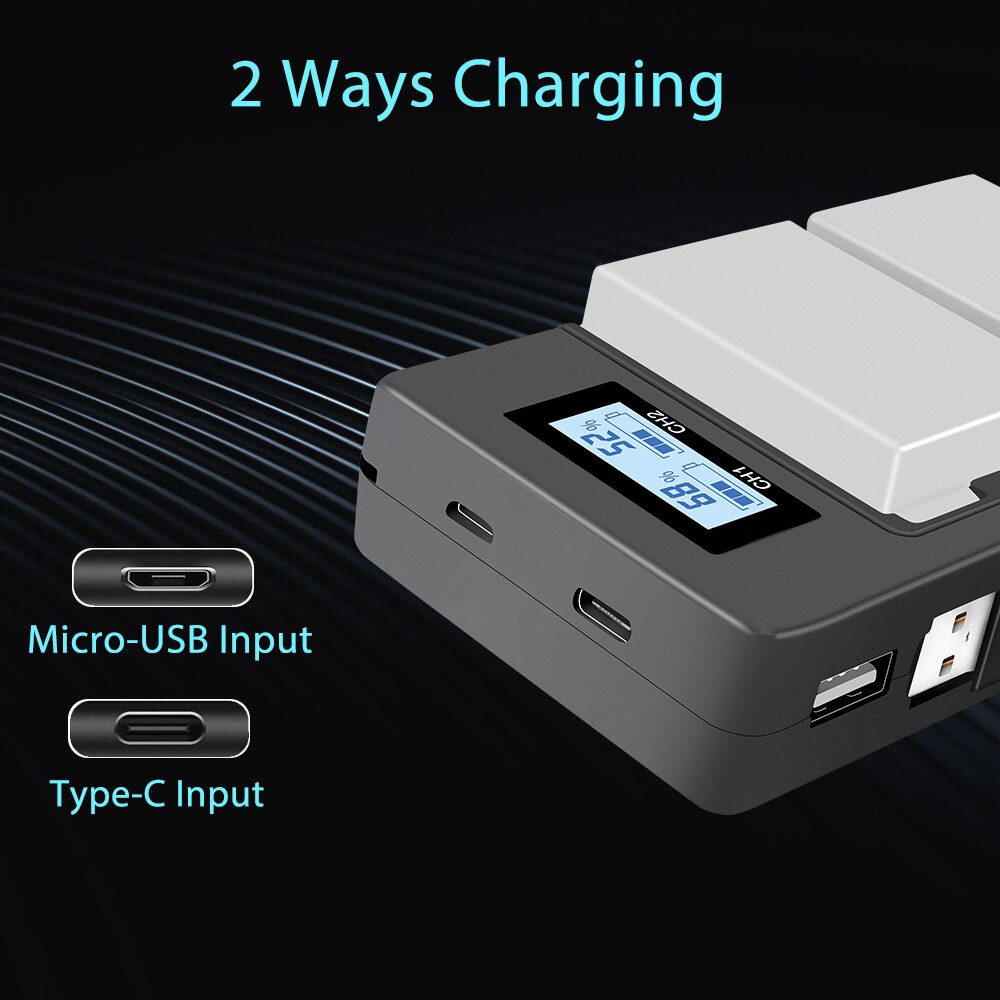 PALO 1 pcs LP-E8 digital battery charger lp e8 LCD intelligent Dual USB charger display lpe8 digital For Canon LP-E8 dedicated