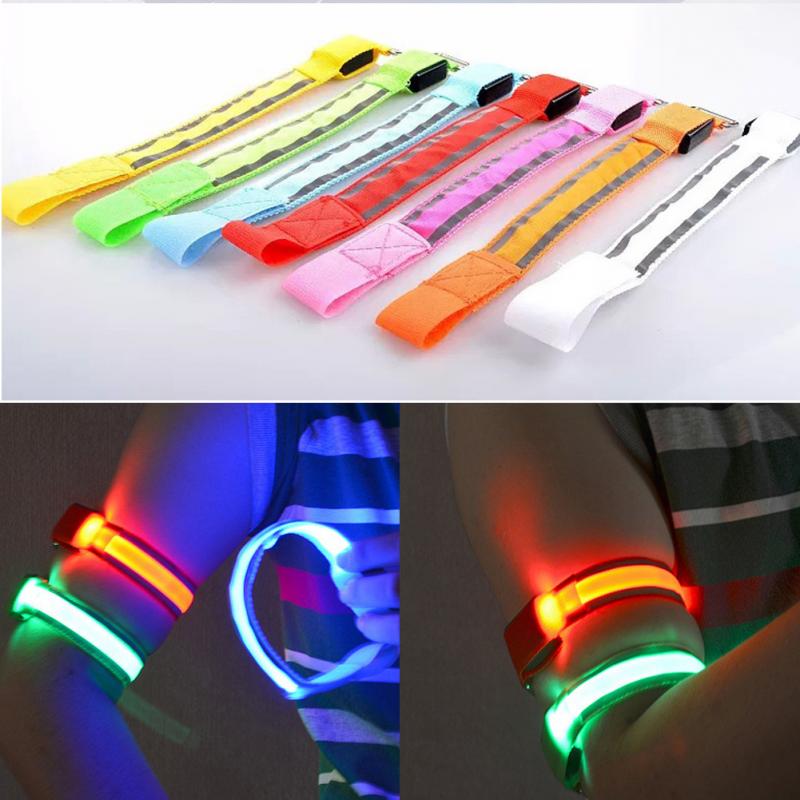 Reflecterende veiligheidsgordel voor buitensporten, armband voor nachtelijk fietsen en hardlopen, led-armband