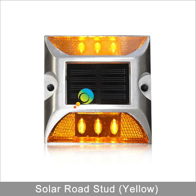 Gul led aluminium 3m reflektor sol vägmarkör trafiksäkerhet led road stud för