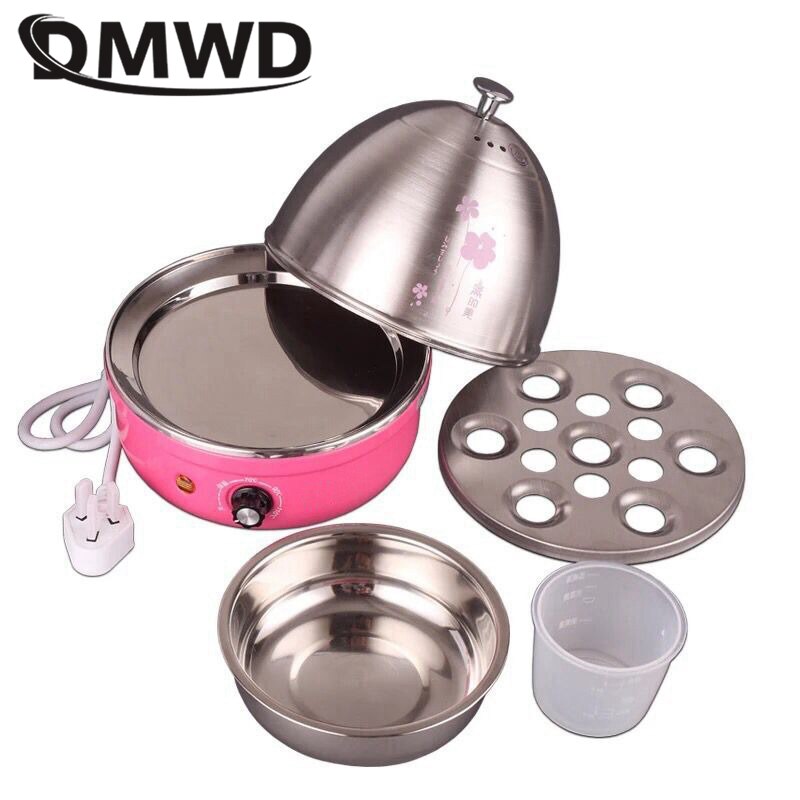 DMWD Multifunktionale Elektrische Eier Kessel Herde Dampfer aufwärmen Für bis zu 7 Eier mais heizung milch Kochen Werkzeug Edelstahl