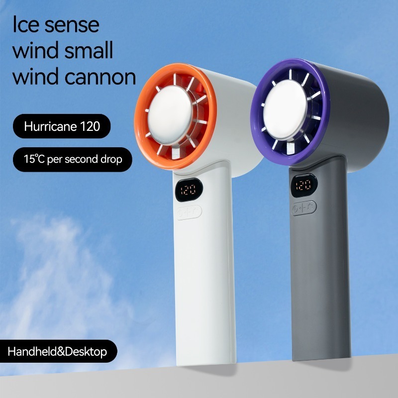 Mini ventilador portátil de 3000mAh, 120 velocidades de viento, refrigeración instantánea con modo de hielo, ventilador de mano, ventiladores eléctricos recargables por USB, ventilador de Camping