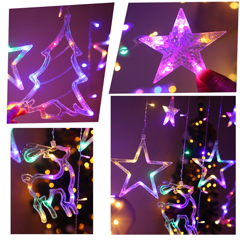 Guirnaldas navideñas de luces para cortina, guirnalda de luces Led para boda, , Navidad, para ventana, hogar, decoración al aire libre