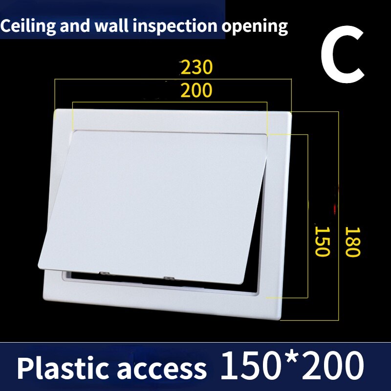 Plastic Access Panel for Multi-size Reinforced Plumbing Wall Access Doors Plastic access: C