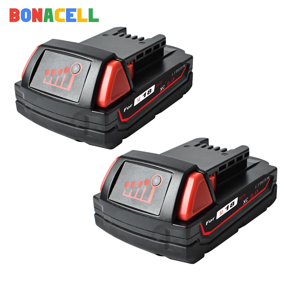 Bonacell Voor Milwaukee 2000 Mah 18V M18 Power Tools Li-Ion Batterij Vervanging 48-11-1840 48- 11-1815 48-11-1850 48-11-1811