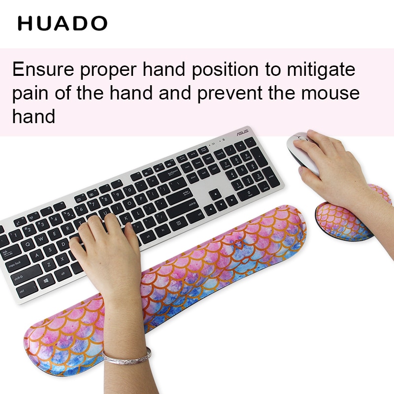 Tapis de Support de poignet en mousse à mémoire de forme, Support ergonomique pour ordinateur portable, Mac, confortable et léger pour typage facile