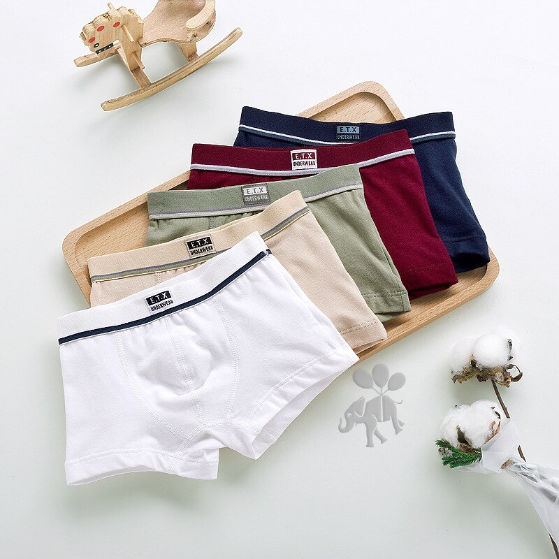 Boys Underwear Children Panties Boys Cotton Boxer Shorts Children's Panties Kids Underwear For 2-16 Years 5 Pcs Toddler