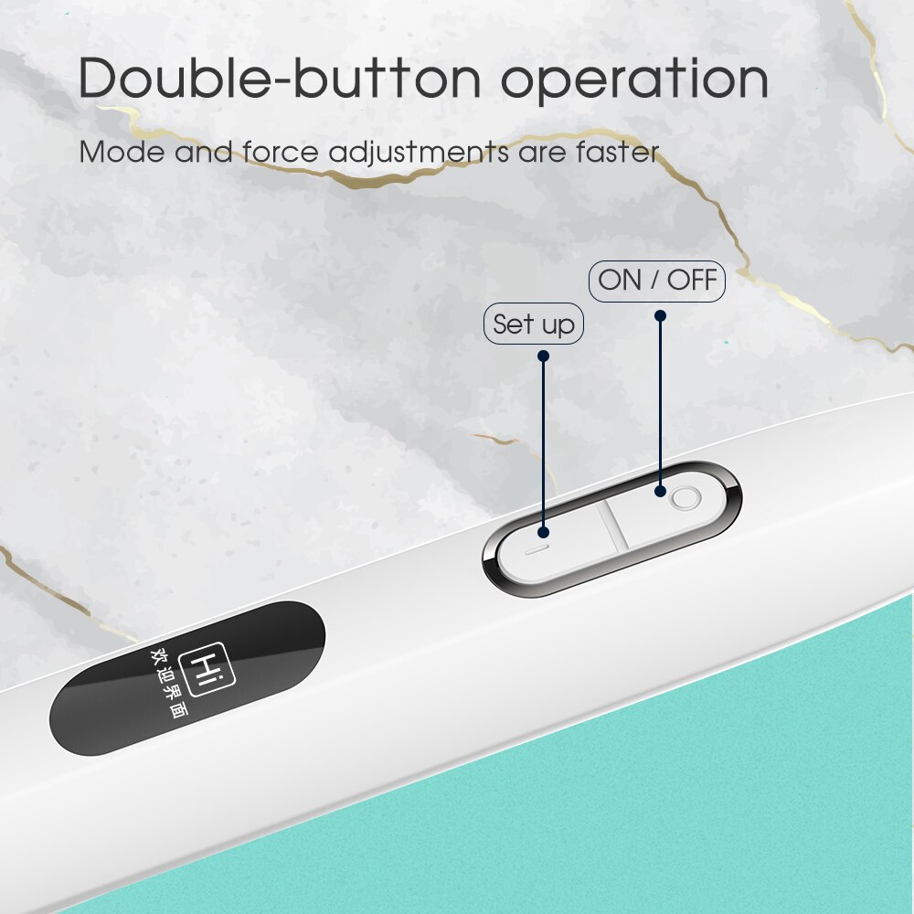 Boi – écran LCD blanc étanche IPX8, charge sans fil, 6 modes avec 8 têtes de brosse de rechange, brosse à dents électrique sonique pour adulte