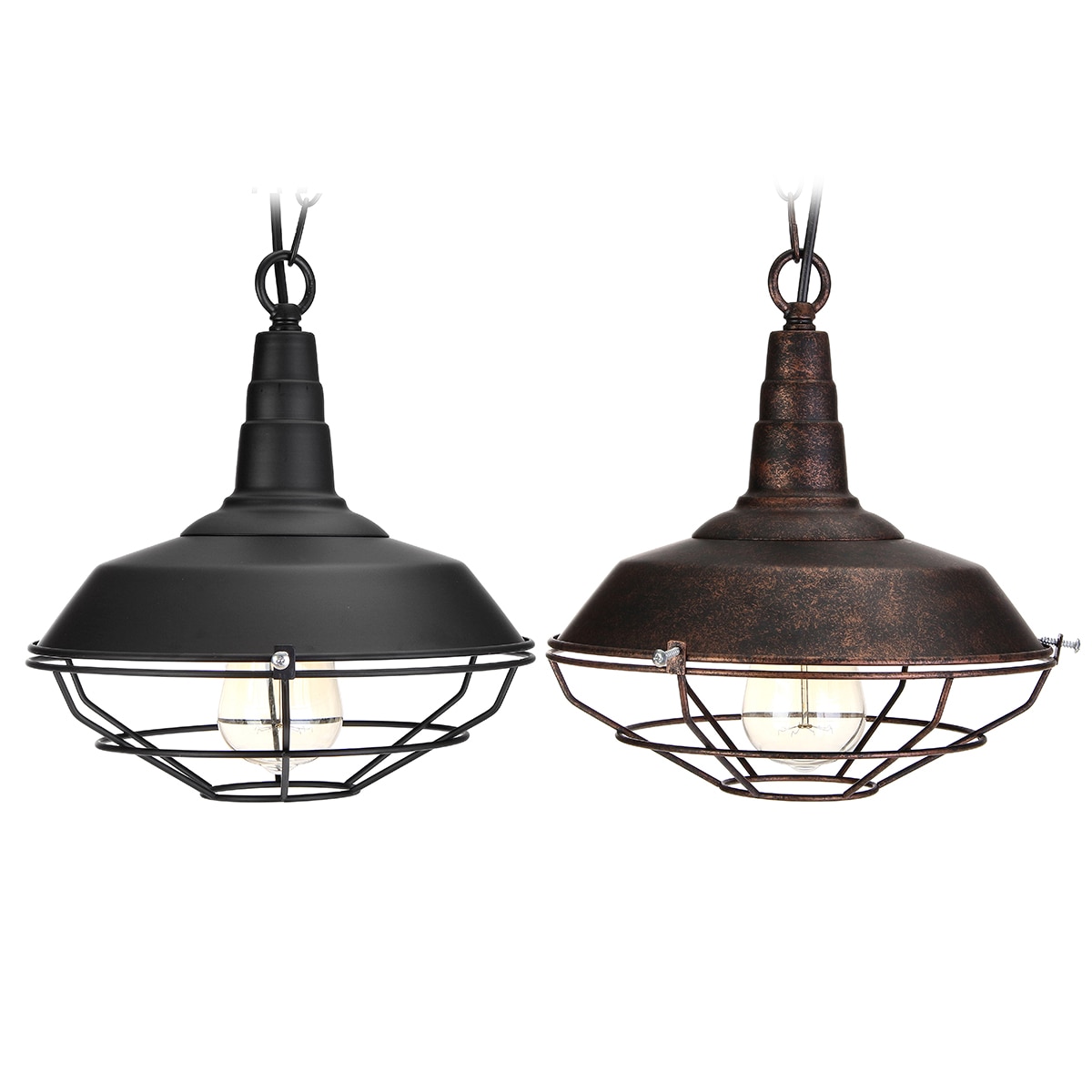 Vintage Industrial Rustic Flush Mount Ceiling Light Metal Lamp Fixture American-style village Style Retro Light Lamps