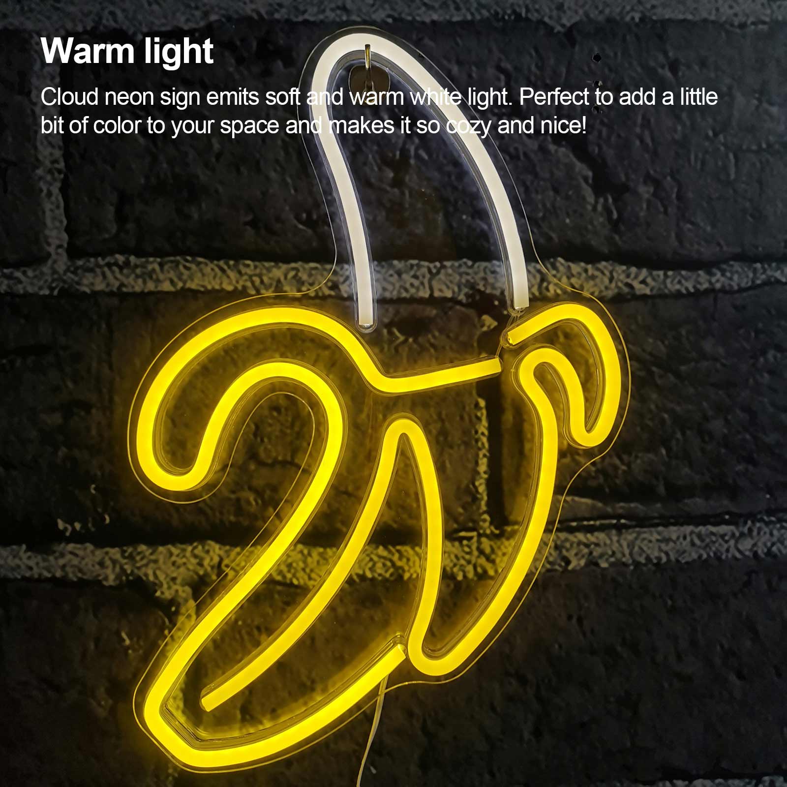 Insegne al neon a forma di Banana luci al neon a portato luci decorativo da parete per pareti da telecamera telecamera da letto per bambini regalo di compleanno decorazioni per sbarra