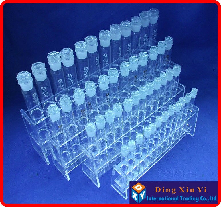 Lab 25 mlx 12 kolorimetrisk organisk glas nesslerrørstativ +12 stykker 25ml glas kolorimetrisk rør