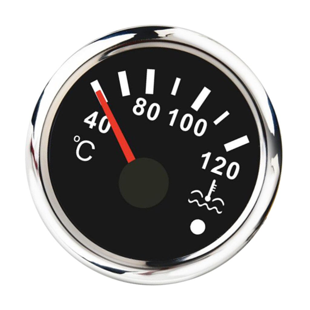Black Water Temperature Gauge Digital LED Volt Gauge w/ Back-light Gauge