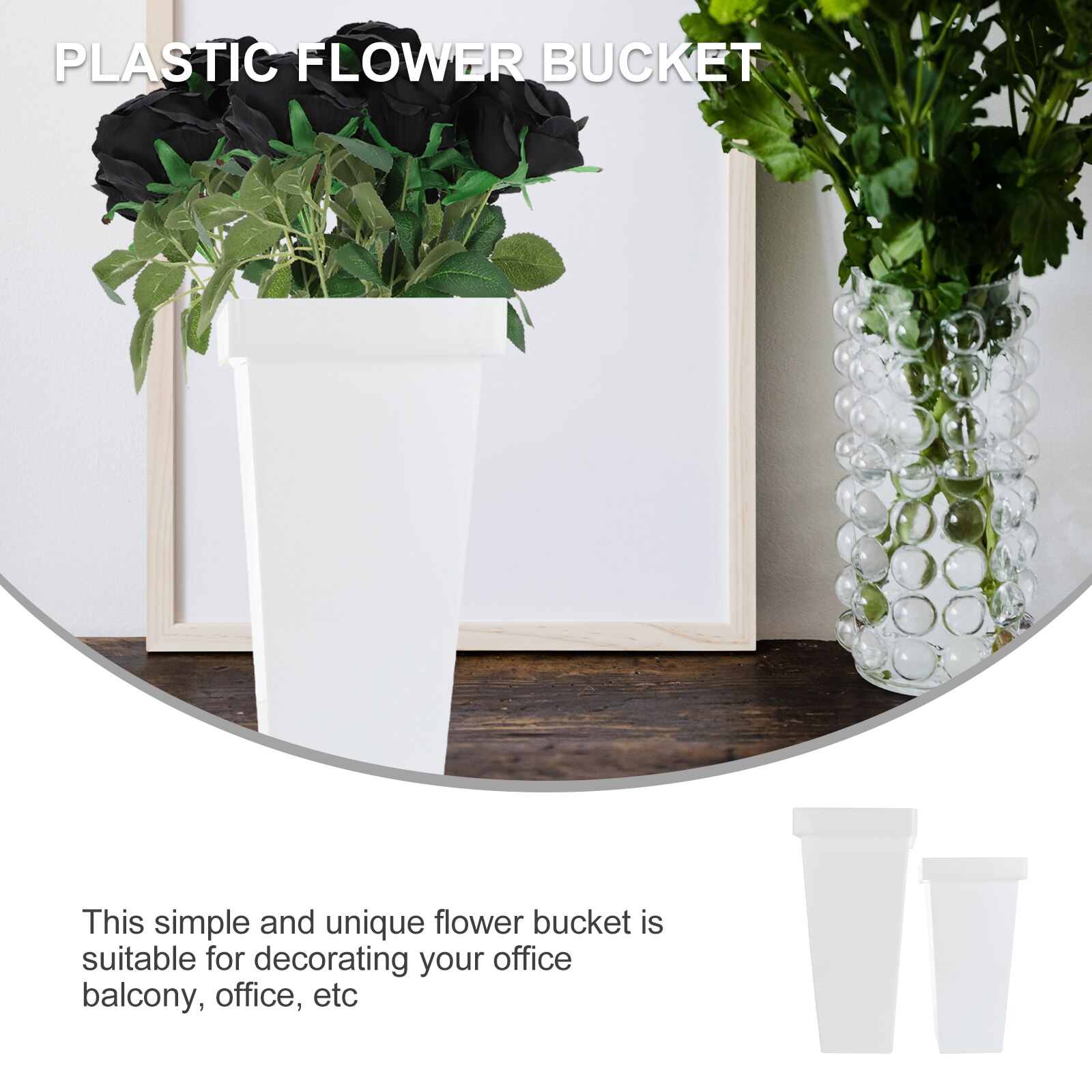 2 Stuks Plastic Wakker Bloem Emmer Bloemschikken Emmer Decoratieve Bloem Houder