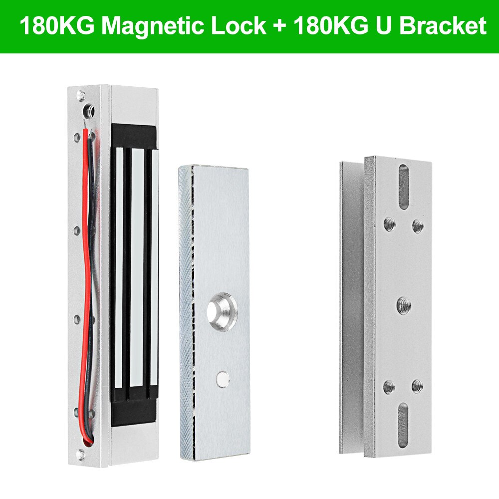 12V Electromagnetic Locks 180KG/350lbs Electric Magnetic Lock ZL U Bracket for Electronic Door Access Control System Waterproof: Lock with U Bracket