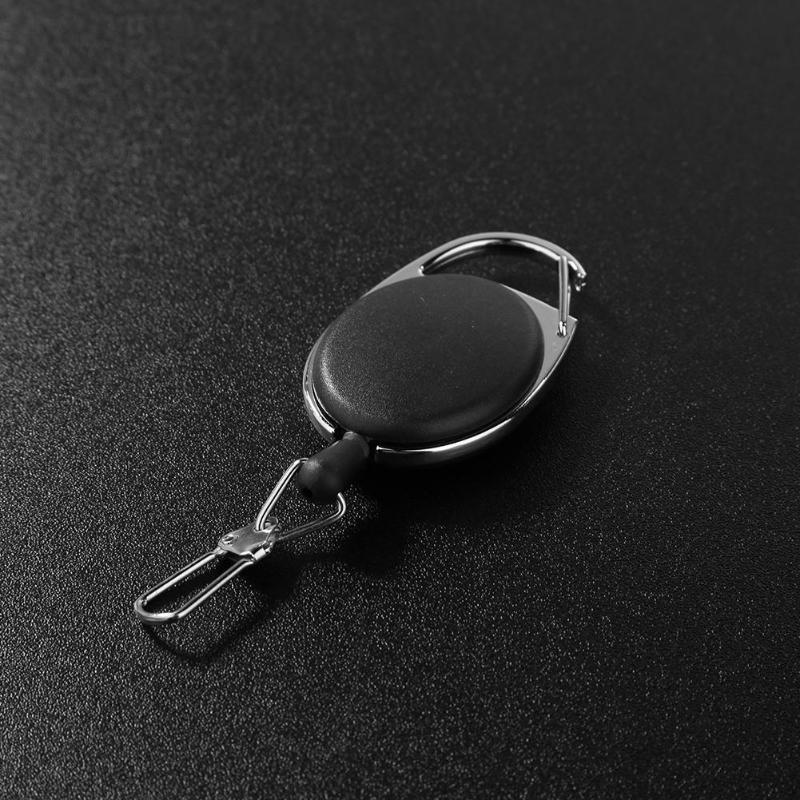Fly Fishing Key Ring Retractable Retractor Extractor Keeper Tether Elastic Reel Anglers Badge Holder Keychain Fishing Tackle