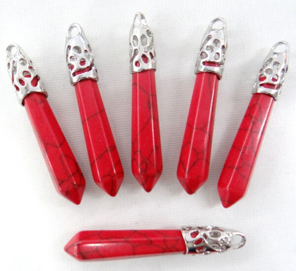 natürliche stein lapis Quarz kristall Opal tiger auge mischen säule chakra Anhänger charms Schmuck machen halskette 10PC: NO.10