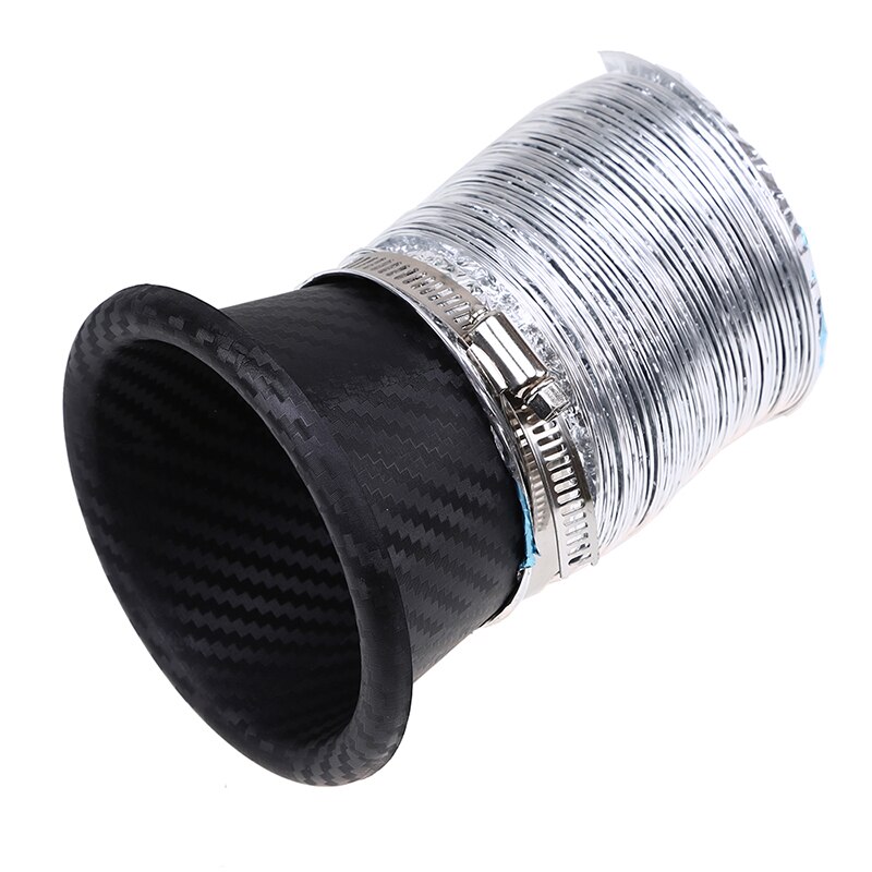 POSSBAY Car Front Bumper Turbo Air Intake Pipe Turbine Inlet Air Funnel Kit Round Rectangle ABS Plastic Cold Air Intake System