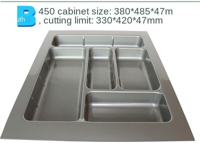 Kitchen Cabinet Chopsticks Tableware Storage Box Plastic Drawer Internal Lattice Partition Tray ABS Drawer Cutlery Tray: Army Green