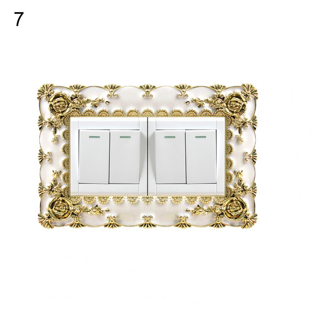 Autocollant de commutateur de Style européen, sans poinçon, en plastique, pour prise murale, pour maison: 7
