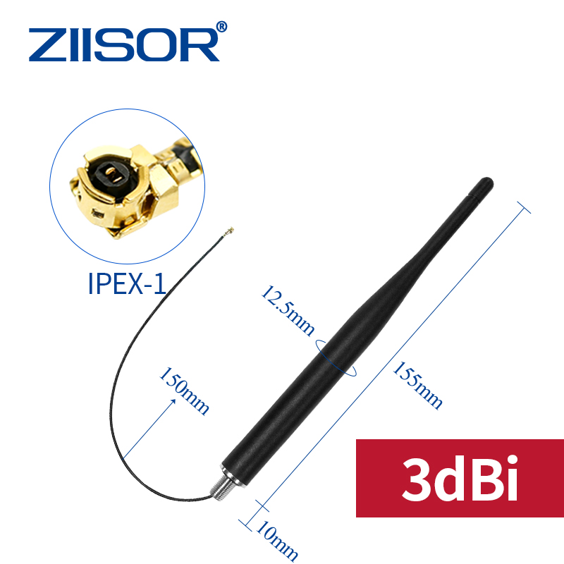 Antena LoRa de 868 MHz, antenas masculinas omnidireccionales meshtásticas RP SMA, Mini antena de 868MHz para módulo inalámbrico, antena plegable: Negro