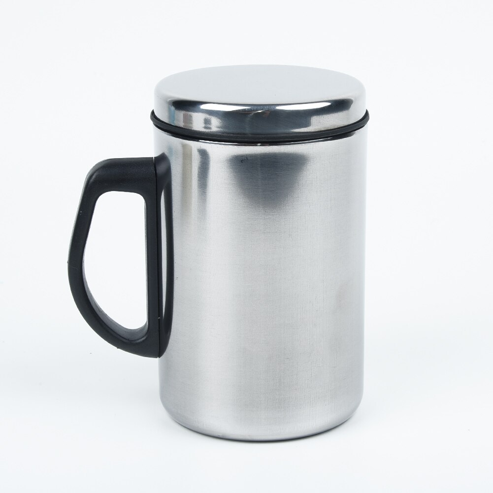 500Ml/350Ml Thermische Isolerende Cup Koffie Thee Mok Roestvrij Staal Zilver