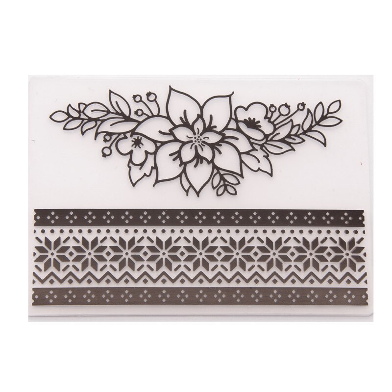 Prachtige bloemen reliëfmap sjablonen voor doe-het-zelf scrapbooking plastic sjabloon knutselen kunst dagboek decoratie schildergereedschap