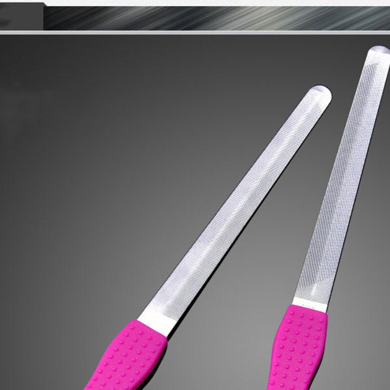 Lime à ongles convexe Concave Double face en Silicone, poignée antidérapante, outils de manucure, Accessoires pour ongles, 1 pièce
