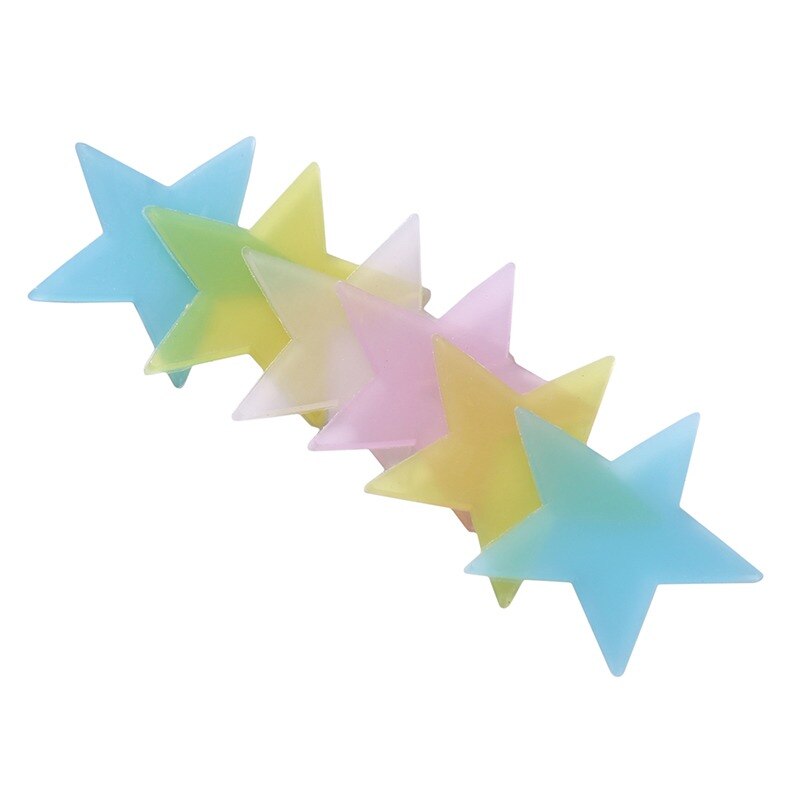 1 Pack (100 pcs) Small Fluorescent Green Luminous Stars Wall Stickers Fluorescent Star Patches Best Home Wall Home Decorations