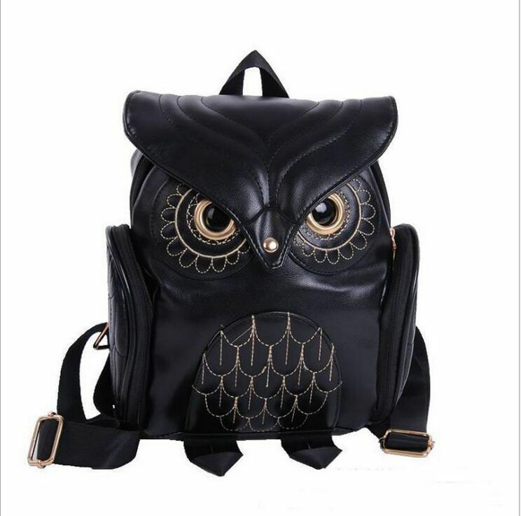 Mochila feminina da moda, bolsa de ombro, de coruja