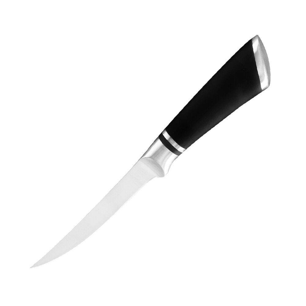 Xyj japansk 9 stk rustfritt stål kniver sett 3 cr 13 rustfritt stål kokke kniver sett hakke santoku nakiri skjære skjærekniv: 6 tommers utbening