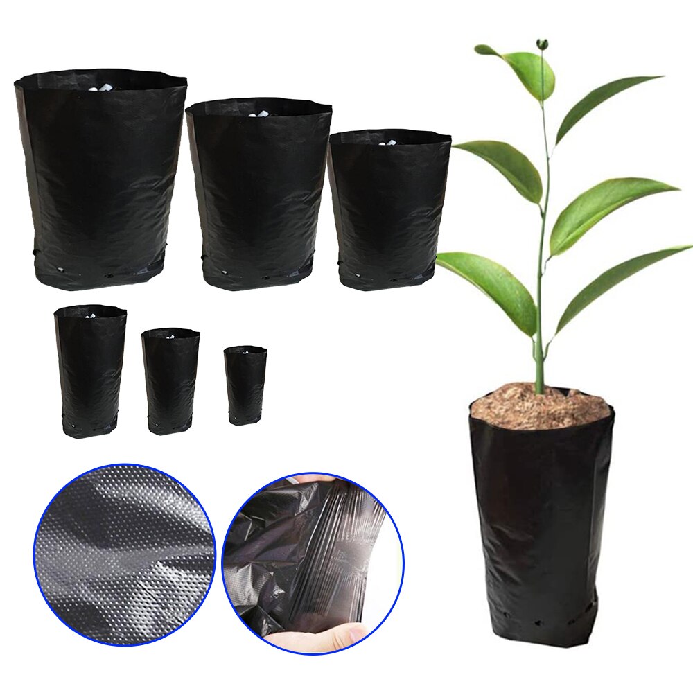 10Pc Plant Grow Bags Seedling Pots Garden Planting Bag Outdoor Fruits Vegetables Flowers Nursery Bags