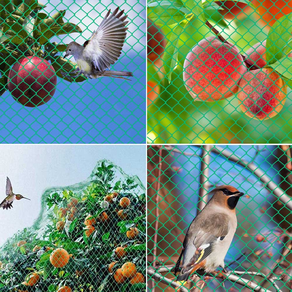 Green Anti Bird Protection Net Mesh Garden Plant Netting Protect Plants and Fruit Trees from Birds Deer Poultry Best Fencing