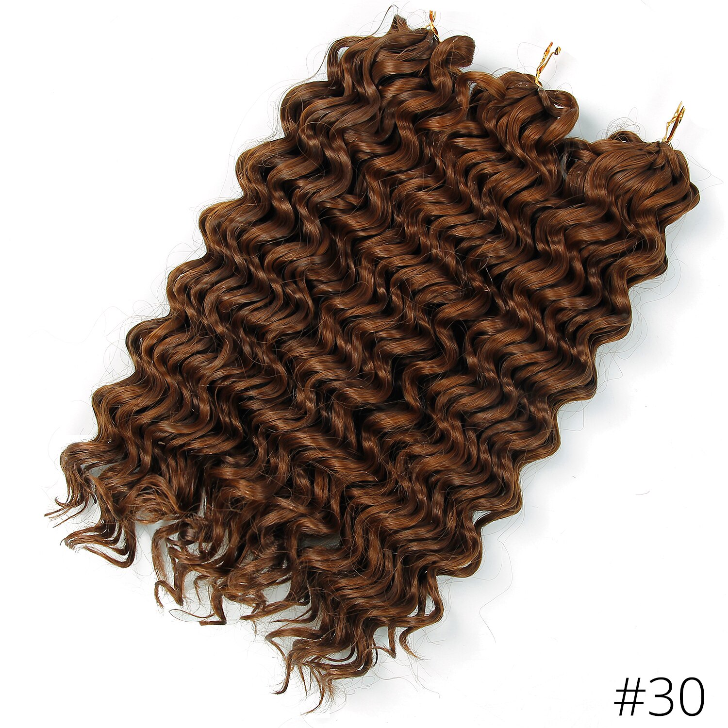 Ombre Braiding Hair Synthetic Hair Braids Extensions 3pieces/pack 10'' Freetress Deep Wave Crochet Hair Braid Afro Hair Braids: #30